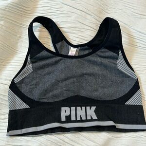Pink Victoria’s Secret sports bra